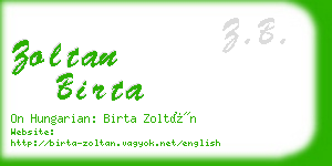 zoltan birta business card